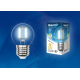 Лампа светодиодная филаментная Uniel E27 7,5W 4000K прозрачная LED-G45-7,5W/NW/E27/CL GLA01TR UL-00003255