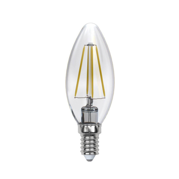 Лампа светодиодная филаментная Uniel E14 5W 4000K LED-C35-5W/NW/E14/CL/DIM GLA01TR UL-00002862 Лампа светодиодная филаментная Uniel E14 5W 4000K LED-C35-5W/NW/E14/CL/DIM GLA01TR UL-00002862