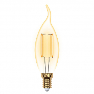 Лампа светодиодная филаментная Uniel E14 5W 2250K прозрачная LED-CW35-5W/GOLDEN/E14 GLV21GO UL-00002397