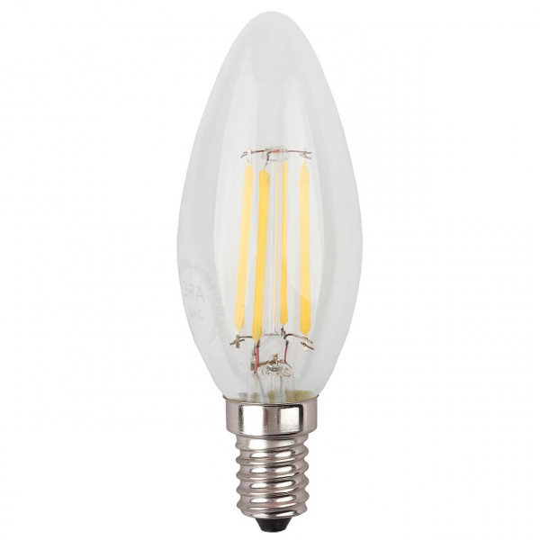 Лампа светодиодная филаментная ЭРА E14 11W 2700K прозрачная F-LED B35-11w-827-E14 Б0046985 Лампа светодиодная филаментная ЭРА E14 11W 2700K прозрачная F-LED B35-11w-827-E14 Б0046985