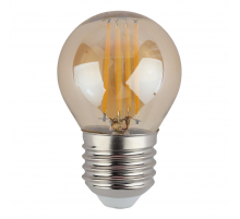 Лампа светодиодная филаментная ЭРА E27 7W 2700K золотая Б0047017 F-LED P45-7W-827-E27 gold Б0047017