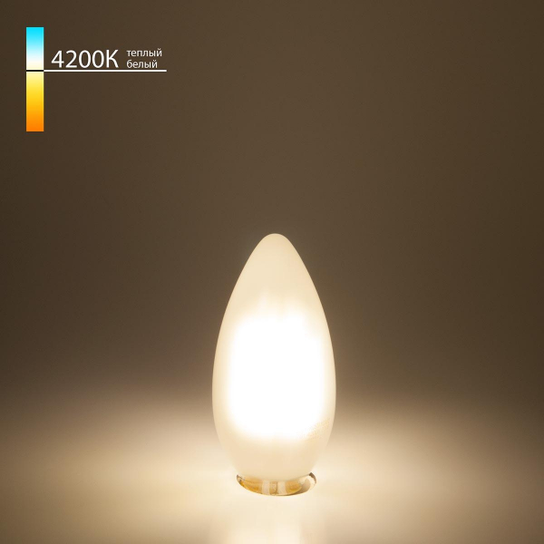 Лампа светодиодная филаментная Elektrostandard BLE1427 E14 9W 4200K матовая a050133 Лампа светодиодная филаментная Elektrostandard BLE1427 E14 9W 4200K матовая a050133