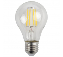 Лампа светодиодная филаментная ЭРА E27 9W 4000K прозрачная F-LED A60-9W-840-E27 Б0043434