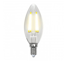 Лампа светодиодная филаментная Uniel E14 7,5W 3000K прозрачная LED-C35-7,5W/WW/E14/CL GLA01TR UL-00003245