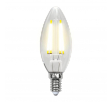 Лампа светодиодная филаментная Uniel E14 7,5W 3000K прозрачная LED-C35-7,5W/WW/E14/CL GLA01TR UL-00003245