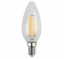 Лампа светодиодная филаментная ЭРА E14 5W 4000K прозрачная F-LED B35-5W-840-E14 Б0043449
