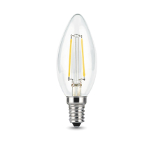 Лампа светодиодная филаментная Gauss E14 9W 2700К прозрачная 103801109