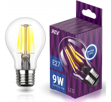 Лампа светодиодная филаментная REV Deco Premium A60 E27 9W нейтральный белый свет груша 32476 8