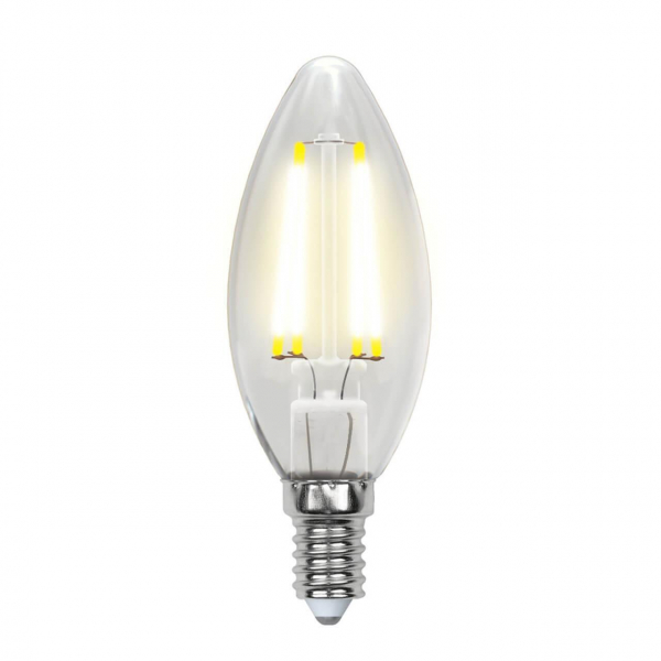 Лампа светодиодная филаментная Uniel E14 6W 3000K прозрачная LED-C35-6W/WW/E14/CL GLA01TR UL-00002196 Лампа светодиодная филаментная Uniel E14 6W 3000K прозрачная LED-C35-6W/WW/E14/CL GLA01TR UL-00002196