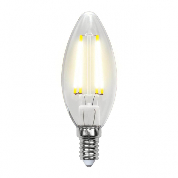 Лампа светодиодная филаментная Uniel E14 7,5W 4000K прозрачная LED-C35-7,5W/NW/E14/CL GLA01TR UL-00003247 Лампа светодиодная филаментная Uniel E14 7,5W 4000K прозрачная LED-C35-7,5W/NW/E14/CL GLA01TR UL-00003247