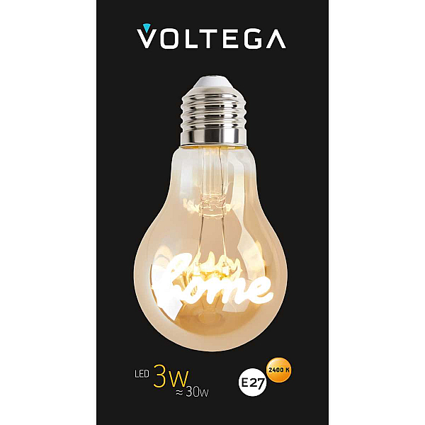 Лампа светодиодная филаментная Voltega 271 E27 3W 2400K желтая 8581