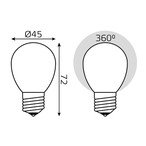 Лампа светодиодная филаментная Gauss E27 5W 2700К матовая 105202105 Лампа светодиодная филаментная Gauss E27 5W 2700К матовая 105202105