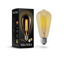 Лампа светодиодная филаментная Voltega E27 6W 2800К золотая VG10-ST64Gwarm6W 5526
