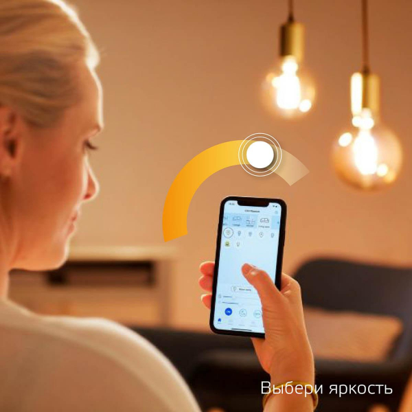Лампа светодиодная диммируемая филаментная Gauss Smart Home Filament E27 7W 2700K прозрачная 1200112 Лампа светодиодная диммируемая филаментная Gauss Smart Home Filament E27 7W 2700K прозрачная 1200112