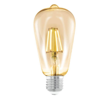 Лампа светодиодная филаментная Eglo E27 4W 2200К янтарь 11521