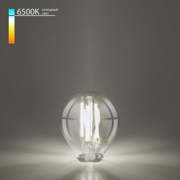 Лампа светодиодная филаментная Elektrostandard E14 6W 6500K прозрачная BLE1439 a056250 Лампа светодиодная филаментная Elektrostandard E14 6W 6500K прозрачная BLE1439 a056250