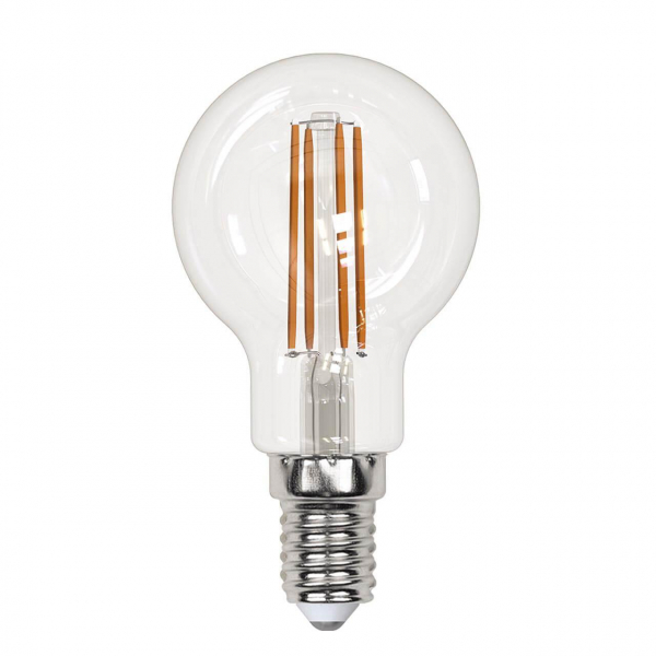 Лампа светодиодная филаментная Uniel E14 13W 4000K прозрачная LED-G45-13W/4000K/E14/CL PLS02WH UL-00005906 Лампа светодиодная филаментная Uniel E14 13W 4000K прозрачная LED-G45-13W/4000K/E14/CL PLS02WH UL-00005906
