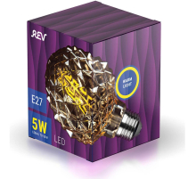 Лампа светодиодная филаментная REV VINTAGE GOLD G95 E27 5W 2200K DECO Premium теплый свет груша 32448 5