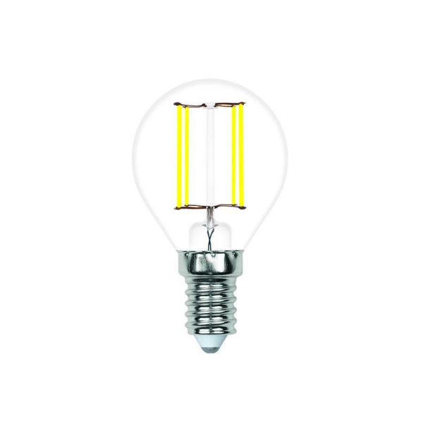 Лампа светодиодная филаментная Volpe E14 7W 3000K прозрачная LED-G45-7W/3000K/E14/CL/SLF UL-00008318 Лампа светодиодная филаментная Volpe E14 7W 3000K прозрачная LED-G45-7W/3000K/E14/CL/SLF UL-00008318