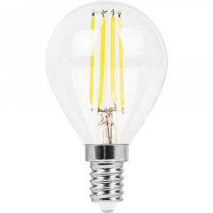 Лампа светодиодная филаментная Feron E14 11W 2700K Шар Прозрачная LB-511 38013