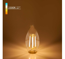 Лампа светодиодная филаментная Elektrostandard E14 7W 3300K прозрачная a049066