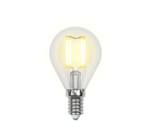 Лампа светодиодная филаментная Uniel E14 5W 4000K LED-G45-5W/NW/E14/CL/DIM GLA01TR UL-00002870