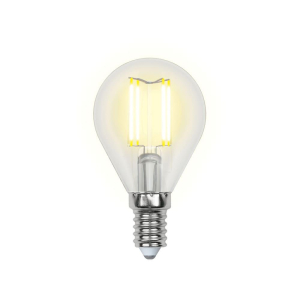Лампа светодиодная филаментная Uniel E14 5W 4000K LED-G45-5W/NW/E14/CL/DIM GLA01TR UL-00002870