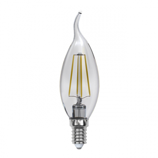 Лампа светодиодная филаментная Uniel E14 5W 3000K прозрачная LED-CW35-5W/WW/E14/CL/MB GLM10TR UL-00002368 Лампа светодиодная филаментная Uniel E14 5W 3000K прозрачная LED-CW35-5W/WW/E14/CL/MB GLM10TR UL-00002368