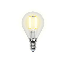 Лампа светодиодная филаментная Uniel E14 7,5W 4000K прозрачная LED-G45-7,5W/NW/E14/CL GLA01TR UL-00003254