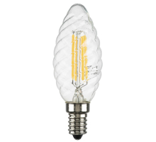 Лампа светодиодная филаментная Lightstar LED Filament E14 6W 3000K свеча прозрачная 933702