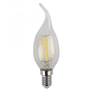 Лампа светодиодная филаментная ЭРА E14 5W 4000K прозрачная F-LED BXS-5W-840-E14 Б0019005