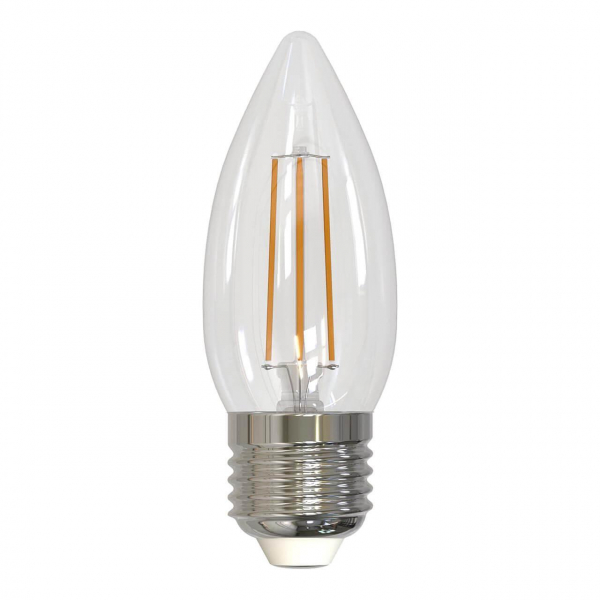 Лампа светодиодная филаментная диммируемая Uniel E27 5W 4000K прозрачная LED-C35-5W/NW/E27/CL/DIM GLA01TR UL-00003642 Лампа светодиодная филаментная диммируемая Uniel E27 5W 4000K прозрачная LED-C35-5W/NW/E27/CL/DIM GLA01TR UL-00003642