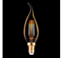 Лампа светодиодная филаментная E14 4W 2200K прозрачная 9793