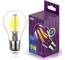 Лампа светодиодная филаментная REV Deco Premium A60 E27 9W теплый свет груша 32475 1