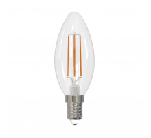 Лампа светодиодная филаментная Uniel E14 11W 4000K прозрачная LED-C35-11W/4000K/E14/CL PLS02WH UL-00005165