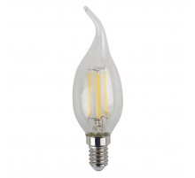 Лампа светодиодная филаментная ЭРА E14 5W 2700K прозрачная F-LED BXS-5W-827-E14 Б0043436