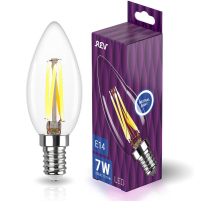 Лампа светодиодная филаментная REV С37 E14 7W DECO Premium нейтральный белый свет свеча 32487 4