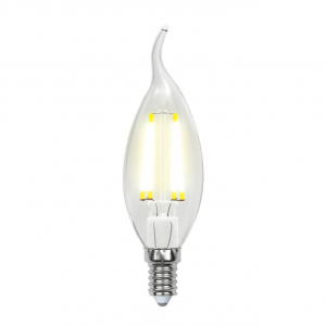Лампа светодиодная филаментная Uniel E14 6W 4000K прозрачная LED-CW35-6W/NW/E14/CL PLS02WH UL-00001374