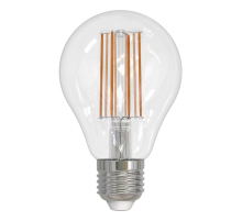 Лампа светодиодная филаментная Uniel E27 17W 3000K прозрачная LED-A70-17W/3000K/E27/CL PLS02WH UL-00004870
