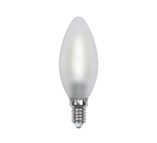 Лампа светодиодная филаментная Uniel E14 6W 3000K матовая LED-C35-6W/WW/E14/FR PLS02WH UL-00000305