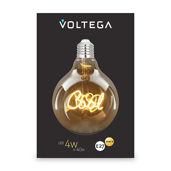 Лампа светодиодная филаментная Voltega 271 E27 4W 2500K желтая 8554