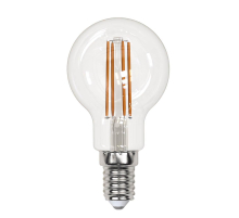 Лампа светодиодная филаментная Uniel E14 13W 4000K прозрачная LED-G45-13W/4000K/E14/CL PLS02WH UL-00005906