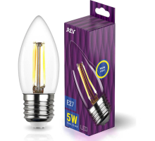 Лампа светодиодная филаментная REV C37 E27 5W DECO Premium теплый свет свеча 32424 9