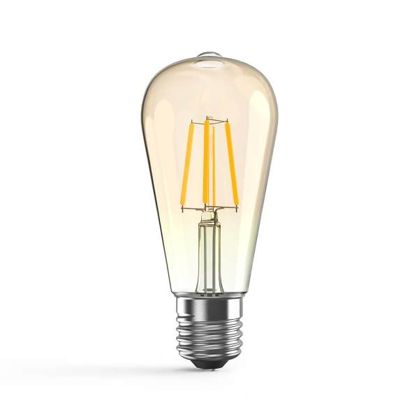 Лампа светодиодная филаментная Gauss E27 6W 2400К золотая 102802006 Лампа светодиодная филаментная Gauss E27 6W 2400К золотая 102802006