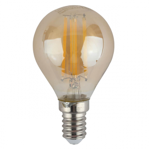 Лампа светодиодная филаментная ЭРА E14 9W 4000K золотая F-LED P45-9w-840-E14 gold Б0047028 Лампа светодиодная филаментная ЭРА E14 9W 4000K золотая F-LED P45-9w-840-E14 gold Б0047028