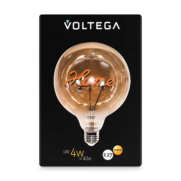 Лампа светодиодная филаментная Voltega 271 E27 4W 2700K янтарная 8524