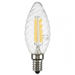 Лампа светодиодная филаментная Lightstar LED Filament E14 6W 4000K свеча прозрачная 933704