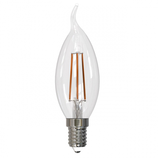 Лампа светодиодная филаментная диммируемая Uniel E14 9W 4000K прозрачная LED-CW35-9W/4000K/E14/CL/DIM GLA01TR UL-00005190