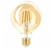 Лампа светодиодная филаментная ЭРА E27 7W 2400K прозрачная F-LED G95-7W-824-E27 gold Б0047662