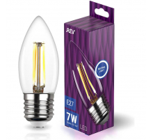 Лампа светодиодная филаментная REV С37 E27 7W DECO Premium нейтральный белый свет свеча 32489 8